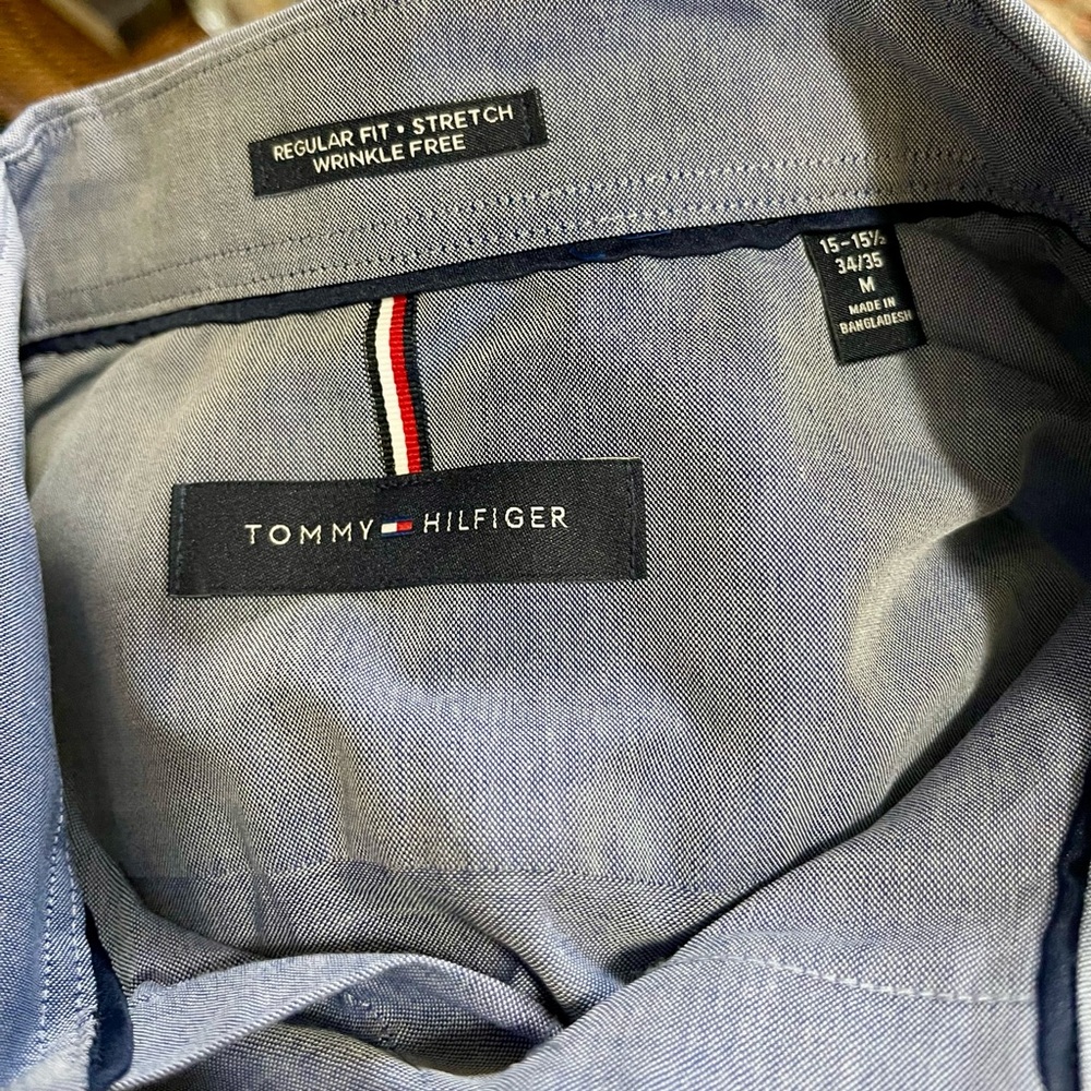 Tommy Hilfiger Men's Gray Button Down Shirt
